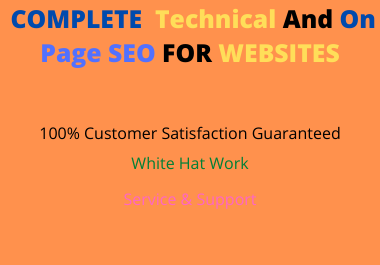 I will do Technical and on page SEO service