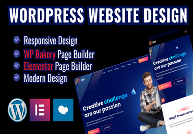 I will create beautiful wordpress website design,  landing page,  lander,  and blog