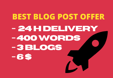 write 3 blog content of 400 words only
