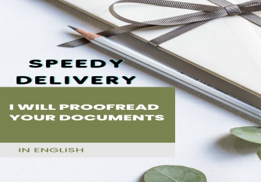 I will proof read any document and show you my changes english