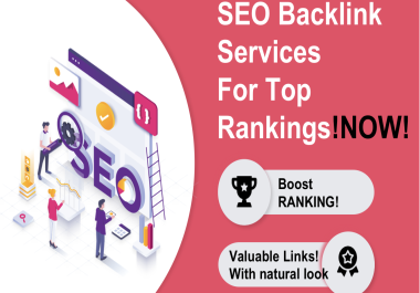 TOP RANK on GOOGLE 100 High PR High Quality SEO Backlinks