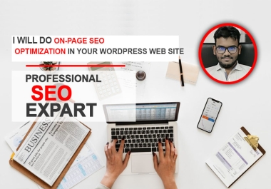 On page SEO off page and technical optimization of wordpress site