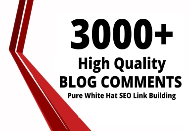 3000 Blog Comments SEO Backlinks White Hat Link Building Service