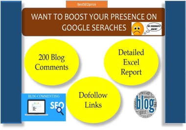 Buy 200 high authority dofollow blog comment backlinks off page for ranking