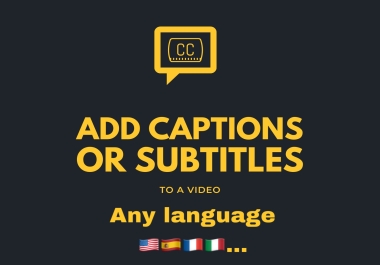 Add Captions Or Subtitles To a Video All Language
