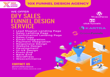 I Will Create high Converting DFY Sales Funnel For ClickFunnels & WordPress