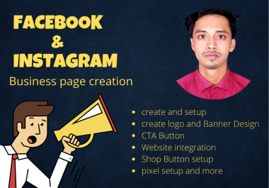 I will setup facebook business page and instagram page