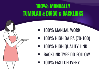 50 Tumblr with 50 diggo Backlinks with Package for your website