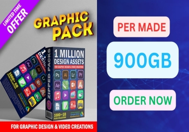 Ultimate 500GB+ Premium Graphics Assets Templates Mega Bundle