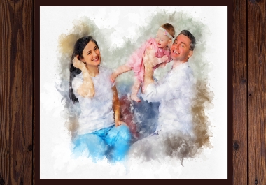 I Will Create Watercolor Portrait Photos