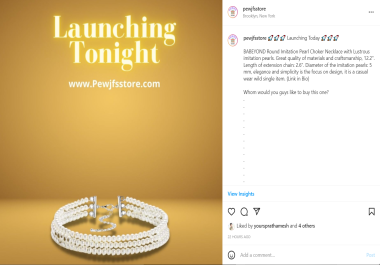 Jewelry Brand Page Management for 7 Days