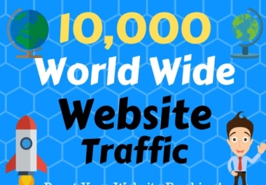 I will bring10,000 organic and active country targeted website traffic