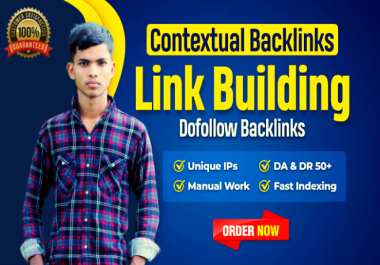 Rank On Google Search Result 50 High Authority Do Follow SEO Backlinks With White Hat Link Building
