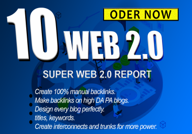 I will build web 2 0 SEO create unique manually domain