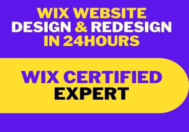 I will design the Wix website within 24 hours