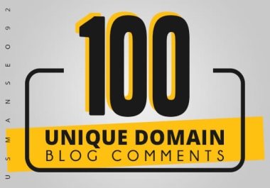I will do 100 unique domain seo service dofollow blog comments