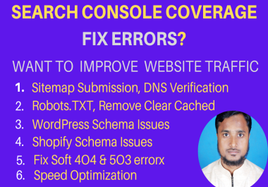 Fix index coverage errors in google search console issues