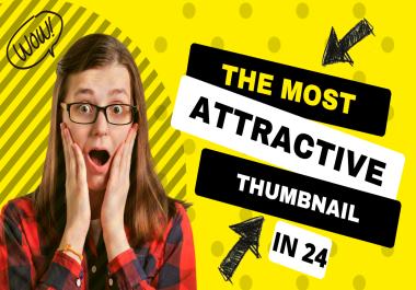 Design 5 attractive YouTube thumbnail in 24 hours