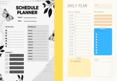 I will design daily,  monthly,  business planner,  journal,  calendar