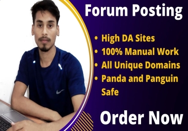 I will Submit 50 high quality Forum P0stings backlinks on high DA site