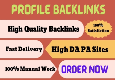 I will Provide 50 Profile Backlinks from DA50+ site