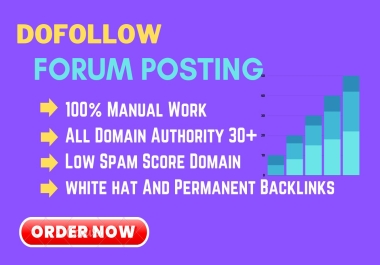 I will provide 50 dofollow forum posting backlinks
