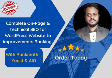 do onpage SEO for your wordpress website with rankmath,  yoast or AIO plugin