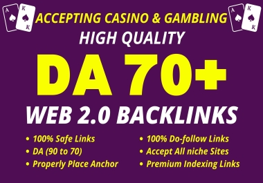 I will build 500 high quality DA70+ web 2 0 backlinks