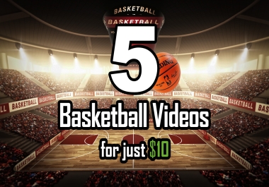 All 5 Basketball logo intro video animations