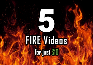 I will make all 5 Fire,  Flame logo intro video animations