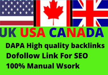I will do 30 USA UK canada dofollow backlinks on high da sites