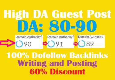 Write And Publish Guest Post On Websites DA 80+ monthly visitors 50K+ link building services