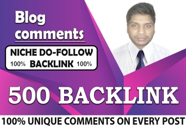 500 niche relevant manual blog comment backlinks