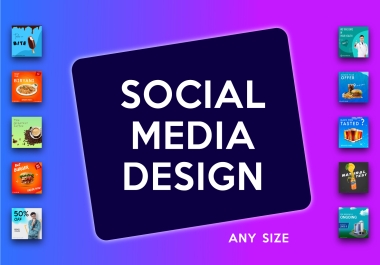 I will design social media posts,  ads,  and banners