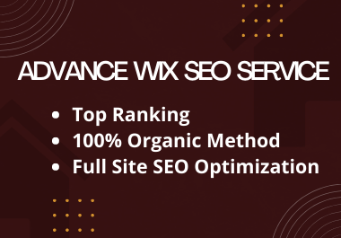 I will provide Wix SEO for top google ranking