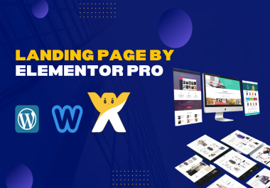 Wordpress website or landing page with elementor pro