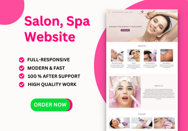 I will build spa,  makeup,  hair and beauty salon wordpress website