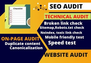 In Depth On-page & Technical SEO Audit for your Website to get better rank