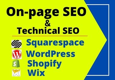 On-page SEO of Shopify,  Squarespace,  Wix or WordPress for sales and traffic