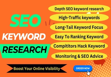 Expert SEO Keyword Research & Competitor Analysis- Boost Your Online Visibility