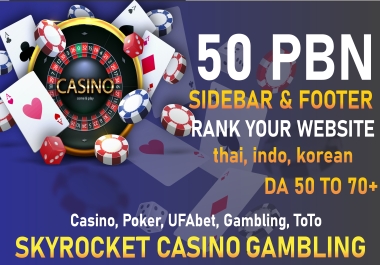 Rank With 50 Sidebar-blogroll-footer casino PBN Backlinks - DA 50+ Dofollow Permanent Website