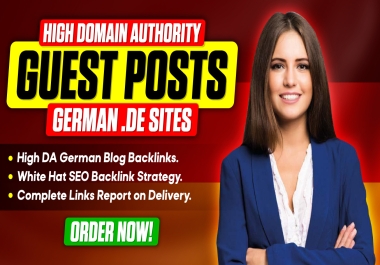 Premium. DE German Guest Post with High Authority SEO Backlinks