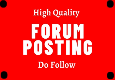 I will create 100 unique quality forum posting dofollow SEO backlinks