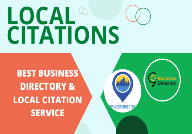 I will create 30 local citations and business directory listings