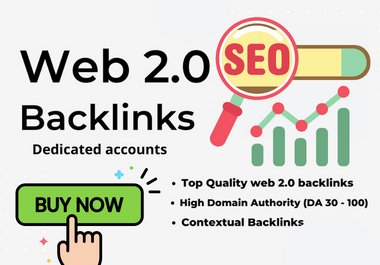 Top Quality web 2.0 backlinks Dedicated accounts