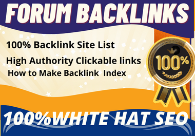 I will provide 30 Forum backlink through high authority