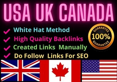 I will give 30 usa uk canada backlinks through high authority