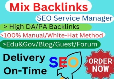 I will provide 100 Mix Backlinks High Authority website and SEO Service