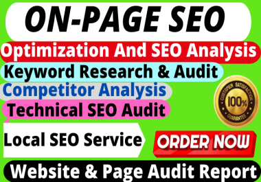 I will provide best on-page SEO backlinks audit analysis optimization