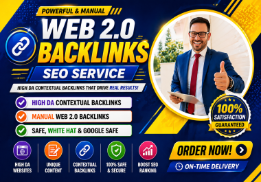 Hot Offer Manual Web 2.0 High Quality Do-follow backlinks for website Ranking